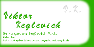 viktor keglevich business card